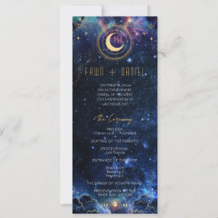 Celestial Moon Phase Wedding Program