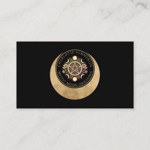 Celestial Moon Phases Business Card Visitenkarte