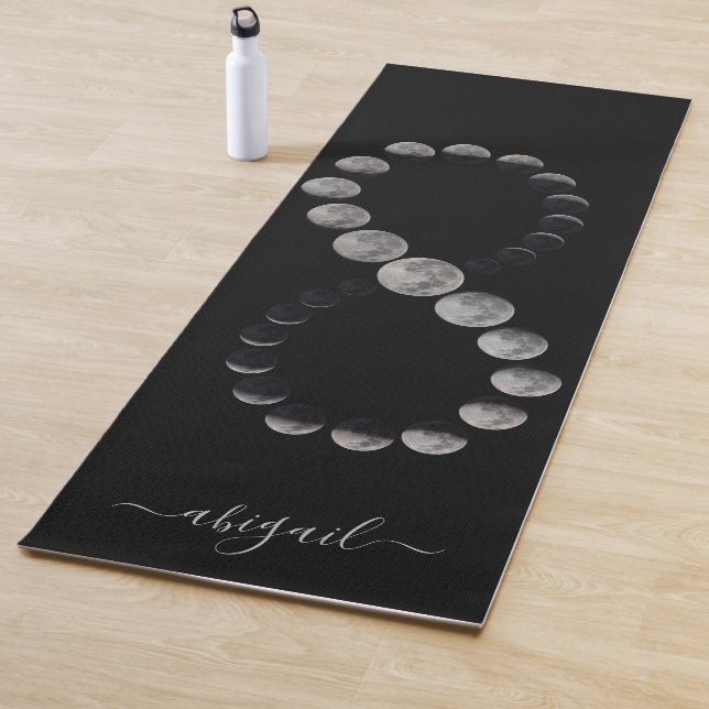 Celestial Moon Phases | Personalisierter Name Yogamatte (Beispiel)