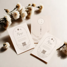 Celestial Moon Star Holistic Monogram QR Code UAWG