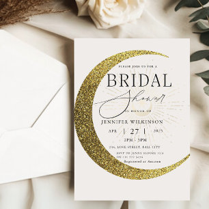 Celestial Moon Starry Night Mystical Brautparty Einladung