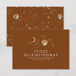 Celestial Moon Terracotta Save the Date