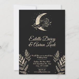 Celestial Moon Wedding Invite Einladung