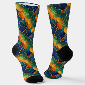 Celestial Mosaic Seamless Pattern Socken