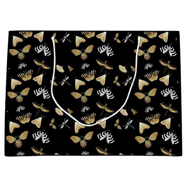 Celestial Moth Butterfly Pattern Große Geschenktüte (Vorderseite)