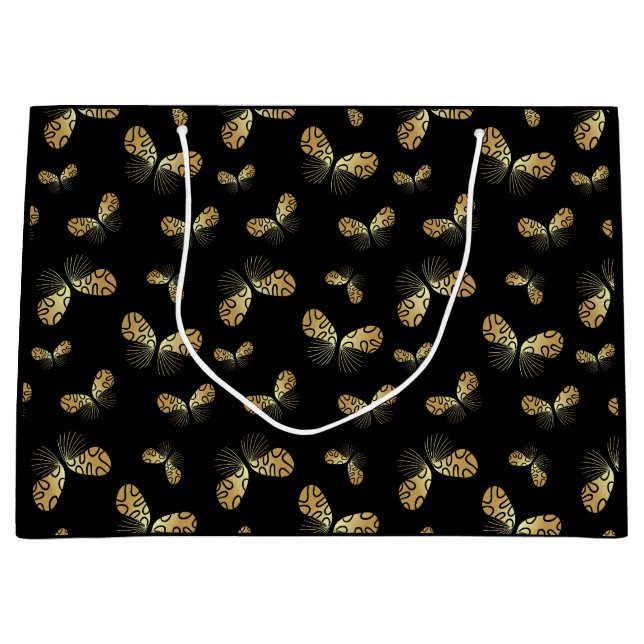 Celestial Moth Butterfly Pattern Große Geschenktüte (Vorderseite)