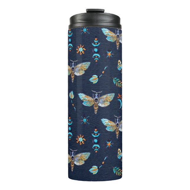 Celestial Moth Butterfly Pattern Thermosbecher (Vorderseite)