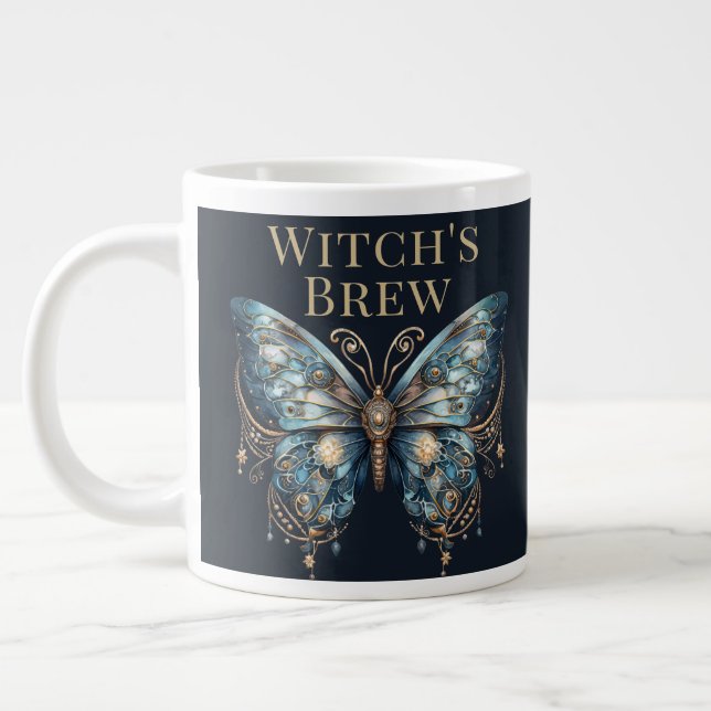 Celestial Moth Dark Aesthetic Mug Jumbo-Tasse (Links)