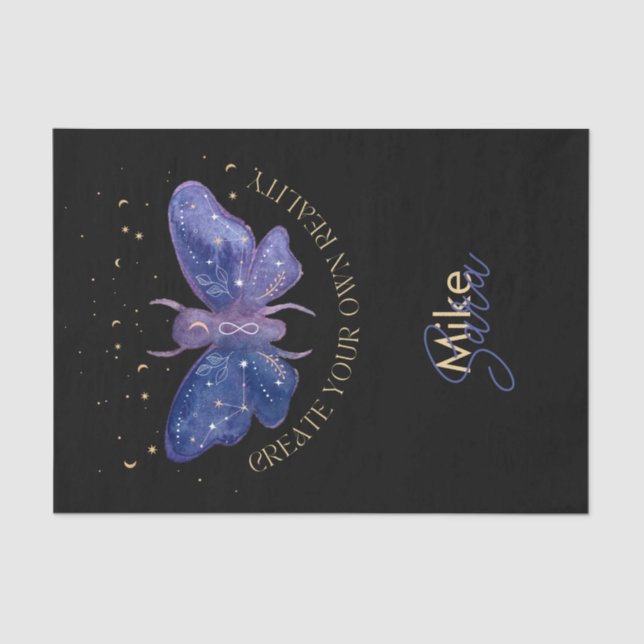 Celestial Moth Personalisiert Seidenpapier (Vorderseite)