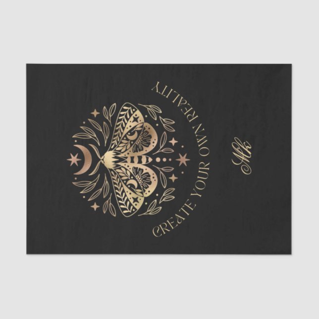 Celestial Moth Personalisiert Throw Kissen Seidenpapier (Vorderseite)