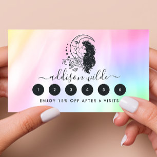 Celestial Mystic Moon Goddess Rainbow Treuekarte