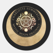 Celestial Mystic Moon Jewelier Designer Sticker