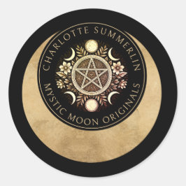 Celestial Mystic Moon Jewelier Designer Sticker