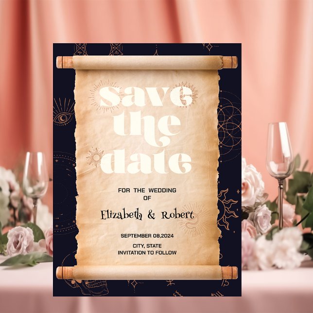 Celestial Mystical Element Halloween Save the Date (Von Creator hochgeladen)