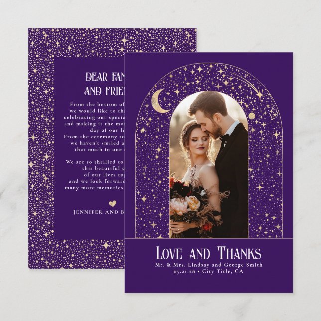 Celestial & Mystical Starry Night Danke Foto (Vorne/Hinten)