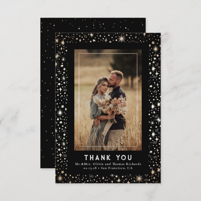 Celestial & Mystical Starry Night Danke Foto (Vorne/Hinten)