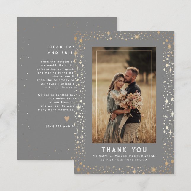 Celestial & Mystical Starry Night Danke Foto (Vorne/Hinten)