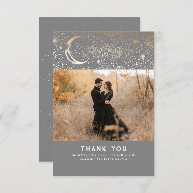 Celestial & Mystical Starry Night Danke Foto (Vorne/Hinten)