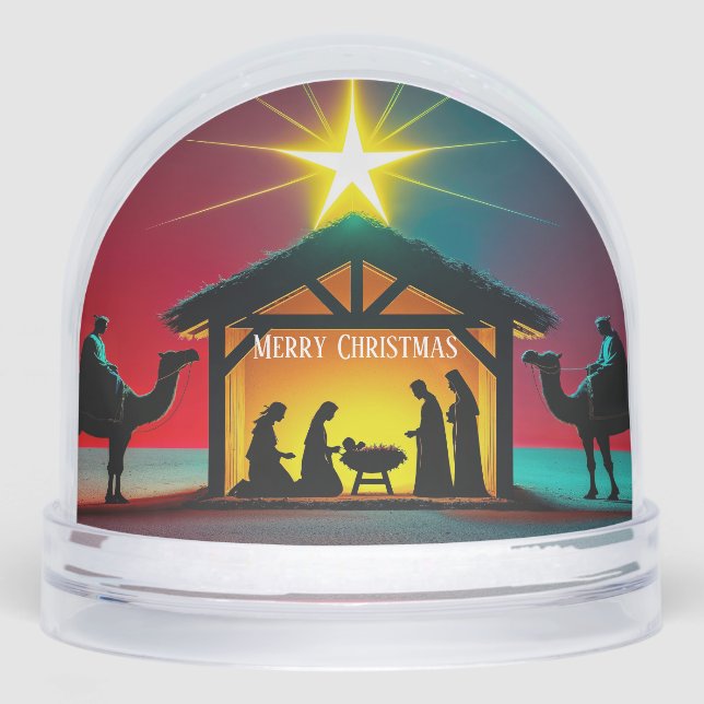 Celestial Nativity – Emmanuel Has Come Isaiah 9:6. Schneekugeln (Vorderseite)