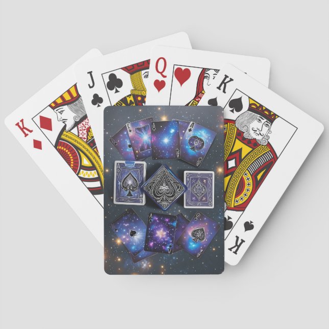Celestial Nebula Galaxy Space Themed Playing Cards Spielkarten (Rückseite)