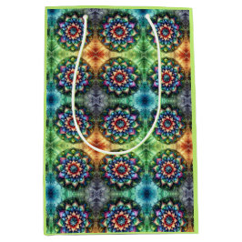Celestial Neon Mandala Retro-Modern Mittlere Geschenktüte
