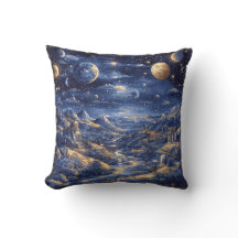 Celestial Night Blue Fantasy Landschaft