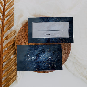 Celestial Night Sky   Gold Flat Wedding Platzkarte