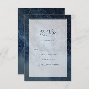 Celestial Night Sky   Mit Frame RSVP Card