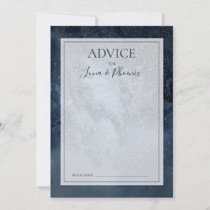 Celestial Night Sky mit Frame Wedding Advice Card Hinweiskarte