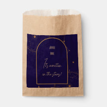Celestial Night Sky Navy Blue and Gold Wedding