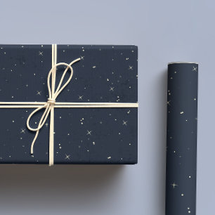 Celestial Night Sky Navy Blue Geschenkpapier Set