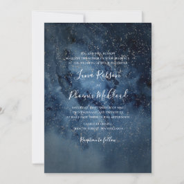 Celestial Night Sky | Traditionelle Silberhochzeit Einladung