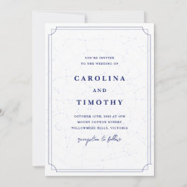 Celestial Night Sky Watercolor Hochzeit Einladung