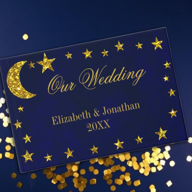 Celestial Night Sky Wedding Gästebuch (Von Creator hochgeladen)