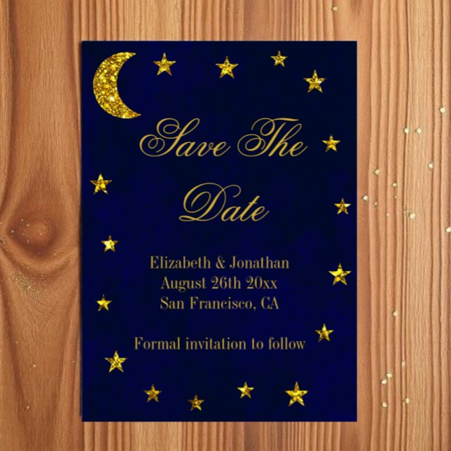 Celestial Night Sky Wedding Save The Date (Von Creator hochgeladen)