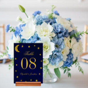 Celestial Night Sky Wedding Tischnummer