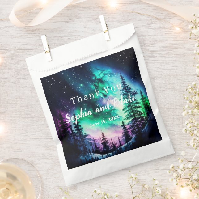 Celestial Northern Lights Gastgeschenk Hochzeit Ba Geschenktütchen (Ausgeschnitten)