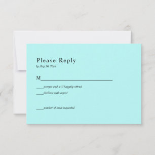 Celestial Northern Lights Wedding RSVP Card