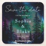 Celestial Northern Lights Wedding Save the Date Rechteckiger Pappuntersetzer<br><div class="desc">🌌 Einführung Unsere Atemberaubenden Nordlichter-Save the Date 🌠 Ihre Hochzeitsvorfreude mit dem zauberhaften Reiz unserer Nordlichter-Save the Date-Untersetzer steigern. Diese exquisiten Untersetzer bieten eine faszinierende Darstellung einer ruhigen Nachtlandschaft mit üppigen Wäldern, hohen Bergen und einem Himmel mit dem himmlischen Spektakel der Aurora Borealis. Eine lebendige Darstellung, die Ihre Gäste in...</div>