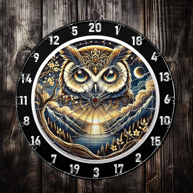 Celestial Owl Haven Dartboard Design Dartscheibe (Von Creator hochgeladen)
