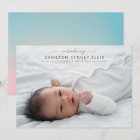 Celestial Pastel Blue Pink Baby Foto Birth