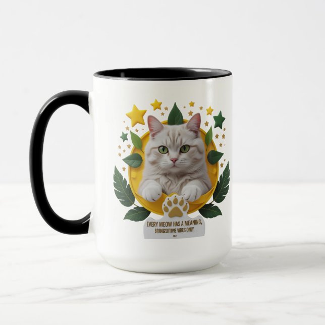 Celestial Paws - 15 oz Cat Combo Tasse (Links)