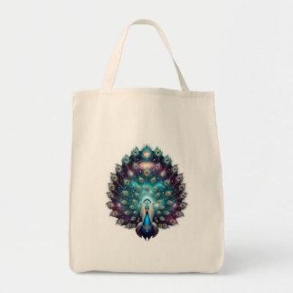 Celestial Peacock Doppelseitiges Tote Bag Tragetasche