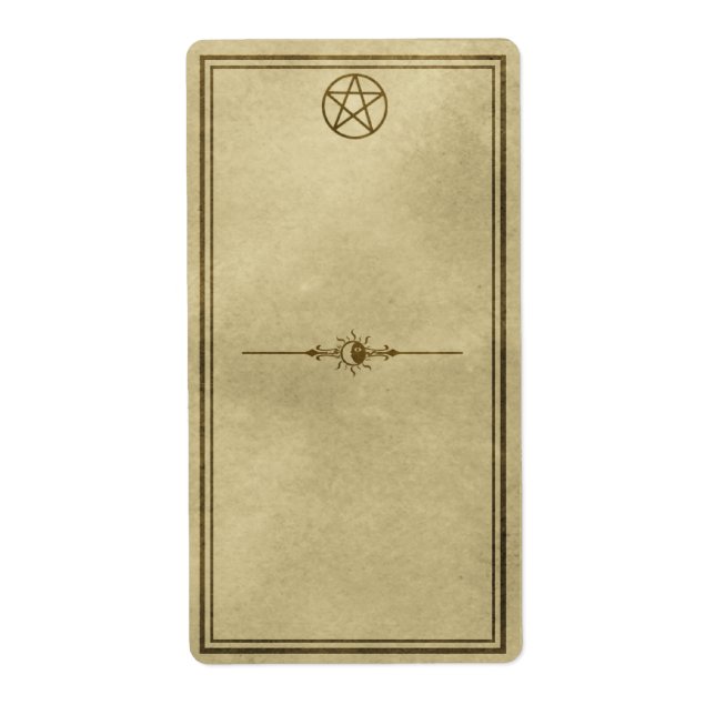 Celestial Pentagramm Apothecary Jar Labels (Vorne)