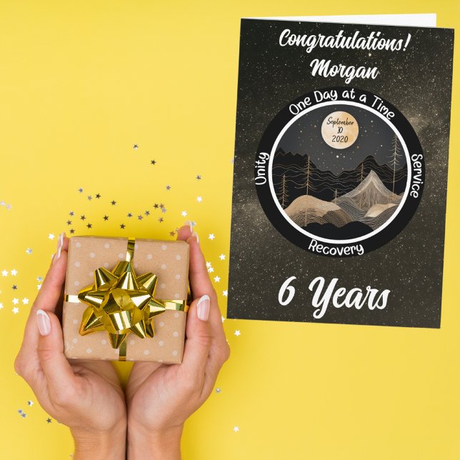 Celestial Personalisiert Sobriety Meilenstein Card Karte (Von Creator hochgeladen)