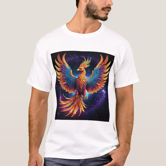 "Celestial Phoenix Rebirth T - Shirt" T-Shirt (Vorderseite)