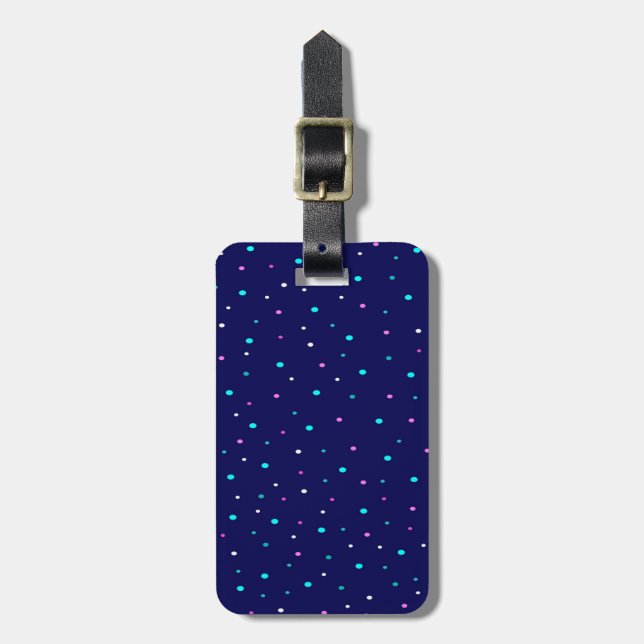 Celestial Polka Dots Gepäckanhänger (Vorderseite vertikal)
