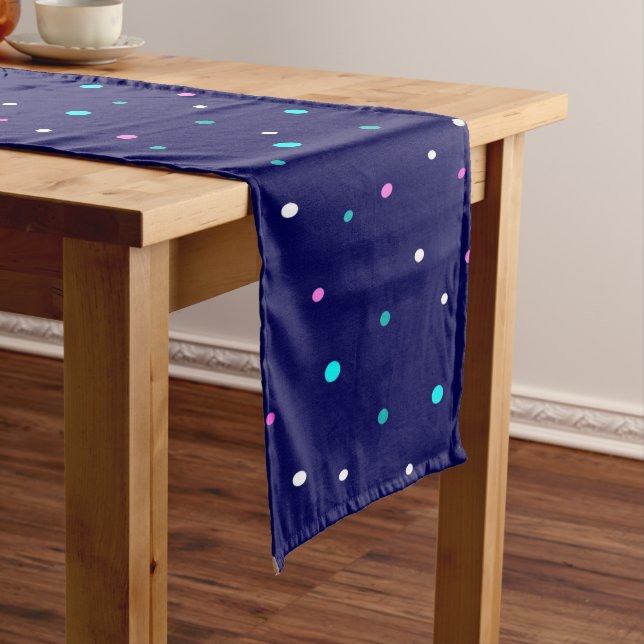 Celestial Polka Dots Kurzer Tischläufer (Beispiel)