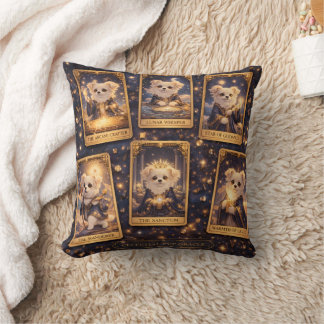 Celestial Pup Oracle – Magical Tarot Card Cushion Kissen