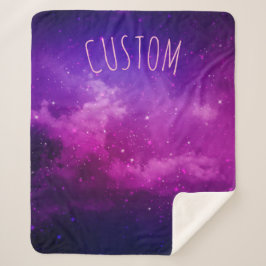 Celestial Purple Galaxy & Stars Personalized Name  Sherpadecke